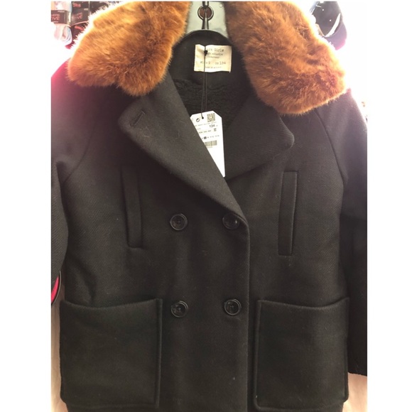 Zara girl jacket with fur